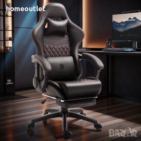 ПРОМОЦИЯ Премиум геймърски стол с винтидж дизайн DOWINX LS-6689-BLACK, снимка 2 - Столове - 52720697