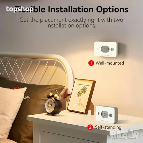 Нов CPVAN аларма с детектор за въглероден окис, 3-в-1 CO детектор 10 години живот на сензора..., снимка 2 - Друга електроника - 50552467