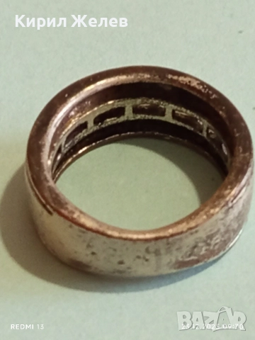 Сребърен пръстен тип СПИНЕР с кристали ръчна изработка 38860, снимка 7 - Пръстени - 52881597