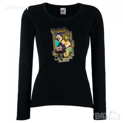 Дамска тениска Minecraft Search Party Minecraft,Игра,Забавление,подарък,Изненада,Рожден Ден., снимка 3 - Тениски - 36521365