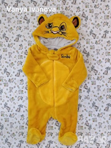 Simba  от primark плюшен ромпър 62 размер, снимка 1