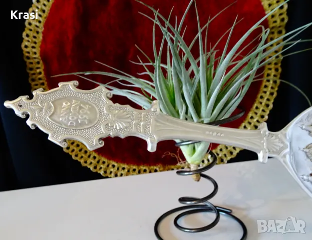 Лъжица от калай 94 г.,замък,калаена сватба. , снимка 3 - Антикварни и старинни предмети - 49664515