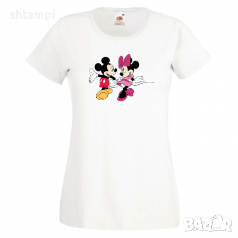 Дамска тениска Mickey & Minnie 6 Мини Маус,Микки Маус.Подарък,Изненада,, снимка 9 - Тениски - 36526252
