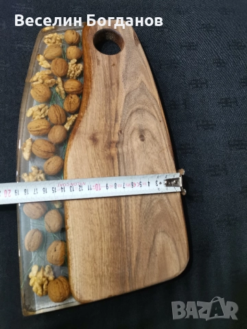 Дъска  от епоксидна смола и орех, снимка 6 - Други - 52809074