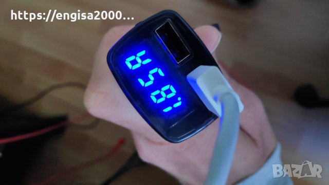 ПРОМО! Зарядно за кола с 2 USB гнезда с цифров волтметър, амперметър, термометър, снимка 9 - Друга електроника - 26100467
