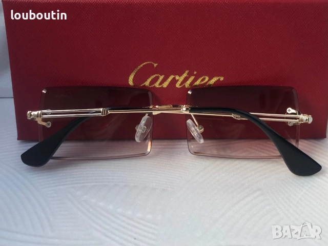 Cartier Мъжки слънчеви очила правоъгълни 3 цвята черни кафяви сини, снимка 11 - Слънчеви и диоптрични очила - 51739091