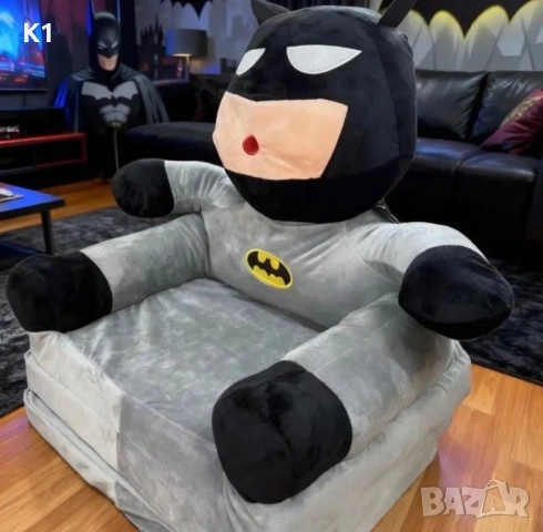 2в1 Плюшен фотьойл-легло Батман / Batman кресло плюшени играчки, снимка 3 - Плюшени играчки - 52989623