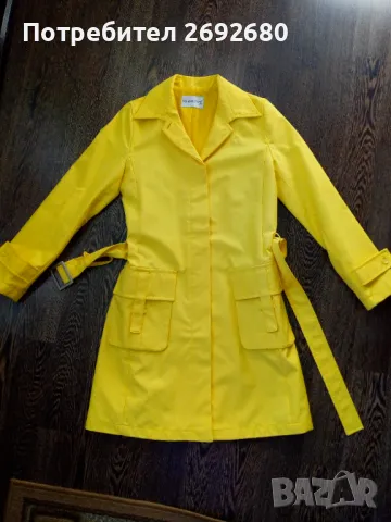 Ново дамско жълто палто 38-размер