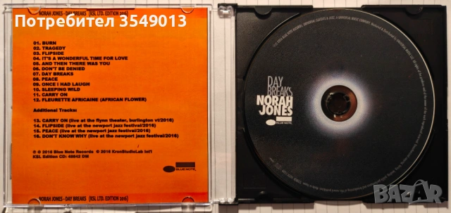 Неофициални cd / цд компакт дискове - нови - Norah Jones № 2, снимка 10 - CD дискове - 53597958