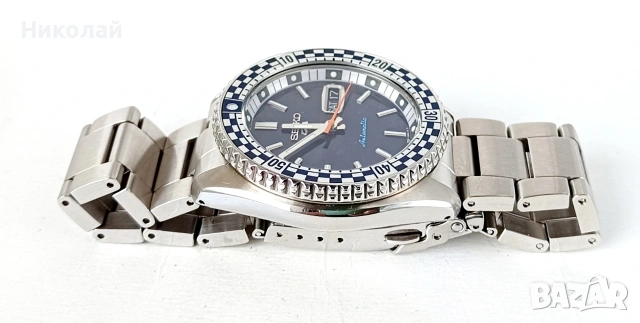Мъжки часовник Seiko 5 Sport Automatic Petrol Blue Checker Flag Special Edition SRPK65K1, снимка 8 - Мъжки - 53138732