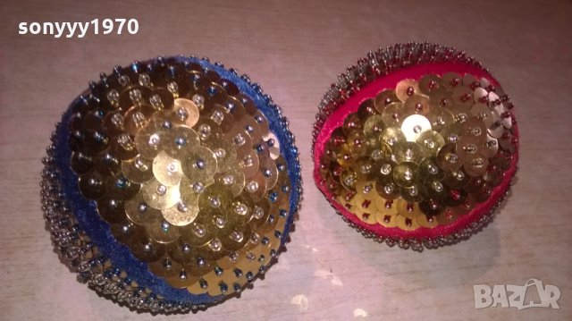 топки 2бр-цвят злато-9см-внос швеицария