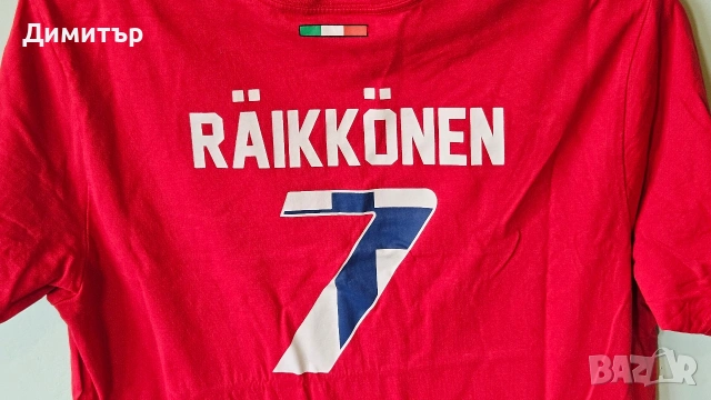 Оригинална тениска Ferrari Formula 1 f1 Kimi Raikkonen speed race sport рали Size Large , снимка 8 - Тениски - 53491364