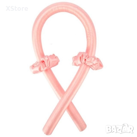 Голяма, стилна ролка за коса от коприна с два ластика + ШНОЛКА - Цвят: Син; Розов, Черен 