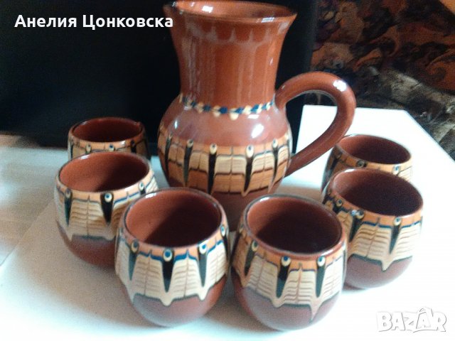 Керам.сервиз за вино №1 , снимка 1