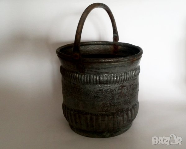 Стара медна кофа-въглища камина, снимка 3 - Антикварни и старинни предмети - 37304443
