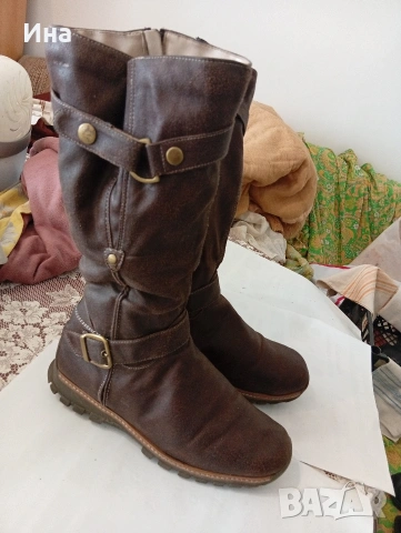 Тъмнокафяви ботуши на DOLCIR /холандска марка/ н.40 естествена кожа,