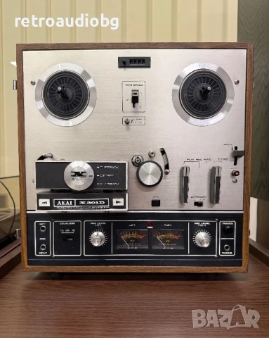 🔊Колекционерски ретро ролков триглав магнетофон AKAI X-201D - магазинно състояние🔊, снимка 6 - Декове - 50612647