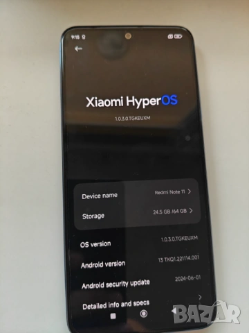 Redmi Note 11 4/64, син, снимка 2 - Xiaomi - 53377660