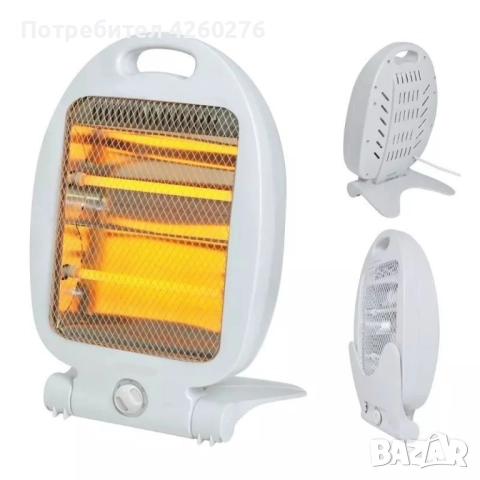 Кварцова печка за отопление с мощност от 800W и два отоплителни реотана DN1