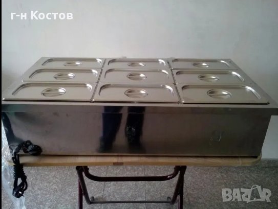 Бен-мари- настолно със капаци утоплителен уред на водна баня  Раз-ри на ваната -53/32/15см.- гастро 