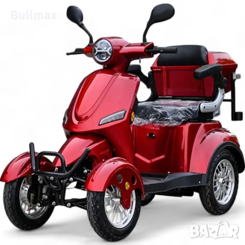  Електрическа Четириколка FM4 B4 1500W, 60V, Моторна Спирачка, Червена Перла, снимка 4 - Инвалидни скутери - 52570127