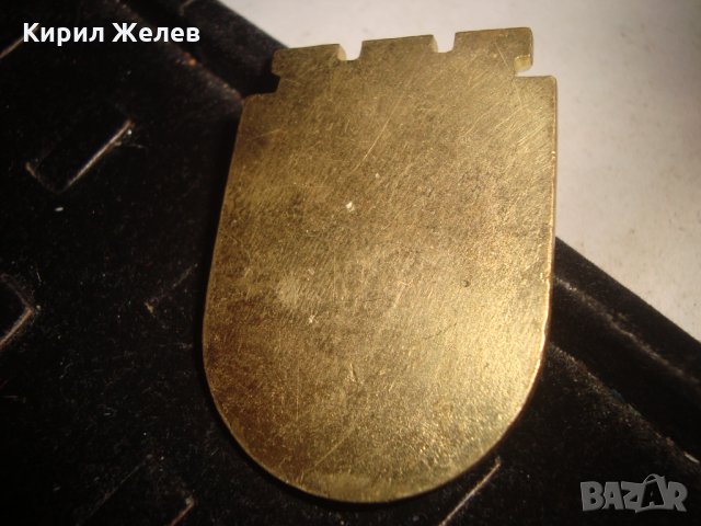 ПОЗЛАТЕН МАСИВЕН БРОНЗОВ ГЕРБ на ЯМБОЛ ЗНАК ЕМБЛЕМА 8557, снимка 5 - Колекции - 32290894