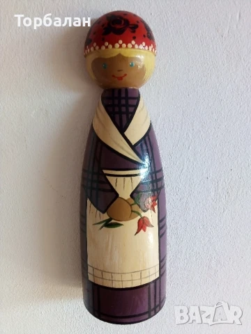Дървена кукла от соц-а, снимка 2 - Антикварни и старинни предмети - 50768593