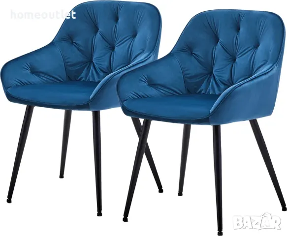 Висококачествени трапезни столове тип кресло - комплект от 2бр C-U-DC-0085BU
