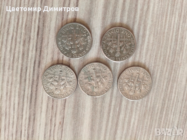 1 цент, 1 дайм, 5 цента САЩ различни години, снимка 9 - Нумизматика и бонистика - 52839163