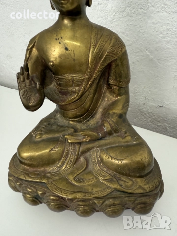 Бронзова скулптура / фигура на медитиращ буда. №7573, снимка 6 - Антикварни и старинни предмети - 52295091