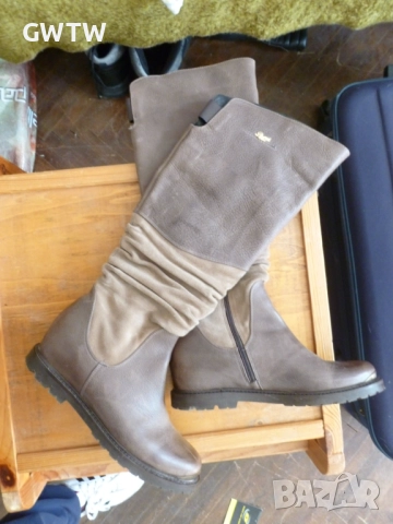 Ботуши от естествена кожа със скрита платформа, снимка 4 - Дамски ботуши - 51876397
