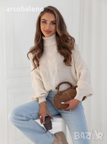 Дамски оувърсайз пуловер Marym, 4цвята , снимка 16 - Блузи с дълъг ръкав и пуловери - 52578943