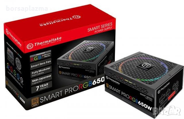 Захранващ блок Thermaltake Smart Pro RGB 650W 80+ Bronze Fully Modular, снимка 1 - Захранвания и кутии - 32760605