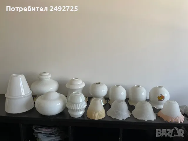  стъклено тяло, плафон за лампа различни, снимка 1
