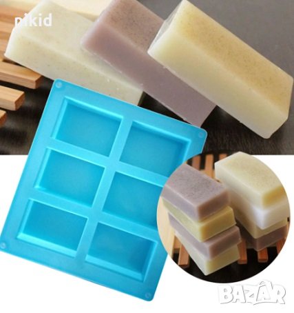 6 правоъгълни правоъгълника калъп силиконова форма молд за фондан гипс сапун шоколад мъфини гипс , снимка 3 - Форми - 22001895