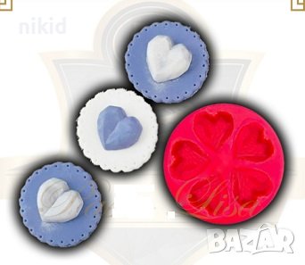 5 малки диамантени сърца диамантено сърце силиконов молд форма фондан шоколад гипс