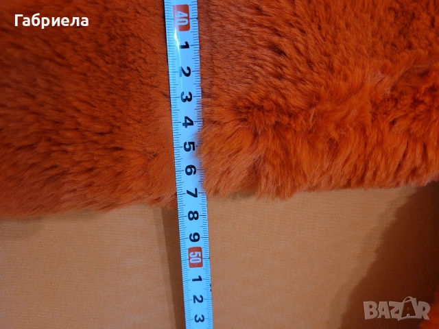 Детско оранжево пухено палтенце 8-9 години, снимка 7 - Детски якета и елеци - 53609030