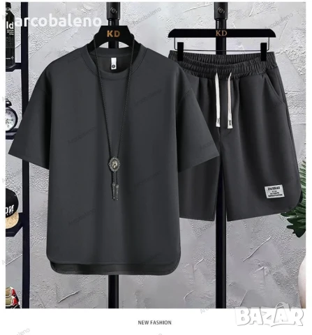 Ежедневен мъжки моден летен комплект от две части, 8цвята , снимка 4 - Спортни дрехи, екипи - 50787712