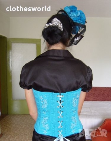 Бюстие в светло синьо Selected, снимка 14 - Корсети, бюстиета, топове - 31136933