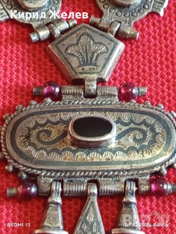 Колекционерско сребърно колие с ГРАНАТ,ОНИКС Японски стил ювелирна изработка 50804, снимка 11 - Колиета, медальони, синджири - 53015381