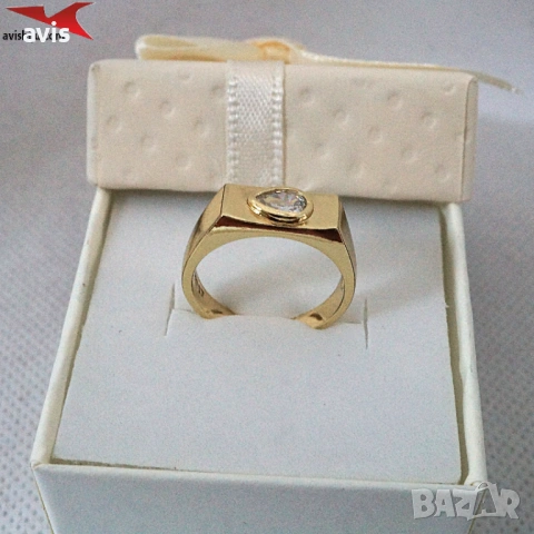 Пръстен с 14К златно покритие 224845, снимка 3 - Пръстени - 53411038