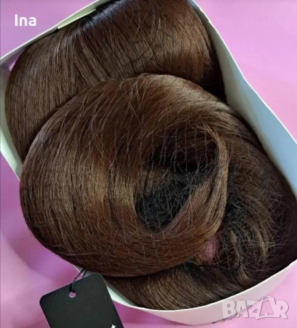 Кестенява луксозна  перука , снимка 8 - Аксесоари за коса - 51751152