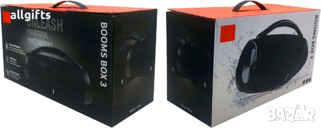Booms Box 3 - Най-голямата и мощна Bluetooth колонка (80W) с LED подсветка, FM радио и водоустойчив , снимка 6 - Bluetooth тонколони - 44854866