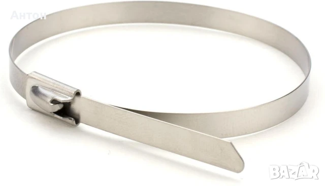 Кабелна лента стоманена 300х4.5мм /100бр пакет/