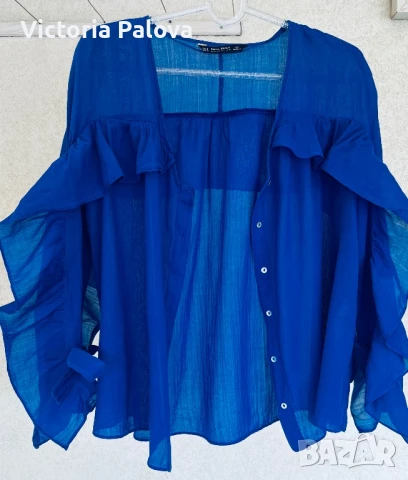 Блуза/риза от рами ( 56%) ZARA COLLECTION , снимка 2 - Ризи - 51045891