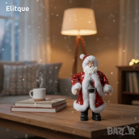 Декоративен дядо Коледа с пайети – Стилен акцент за всеки дом, снимка 3 - Други стоки за дома - 52629421