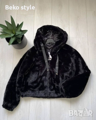 Дамско пухено яке тип Tedy Bear, снимка 4 - Якета - 52537667