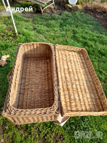 Стар плетен куфар, снимка 8 - Други ценни предмети - 44898519