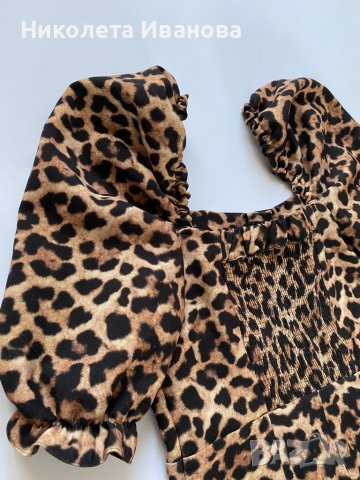 Леопардова рокля Zara, снимка 4 - Рокли - 38043103