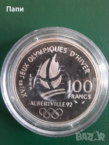 Колекционерска монета 100 франка 1989 год.